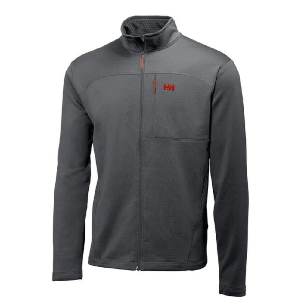 Helly Hansen Vertex Stretch Midlayer Jacket XL Gray Honeycomb Grid  Full Zip